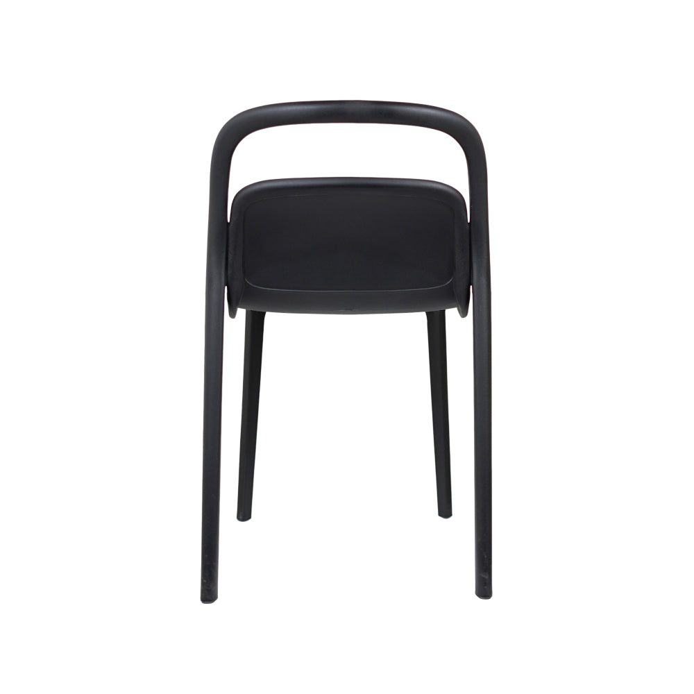 Milan PVC Cafe Chairs Premium in Black Color