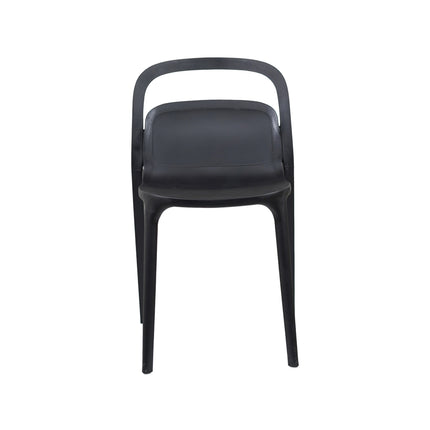 Milan PVC Cafe Chairs Premium in Black Color