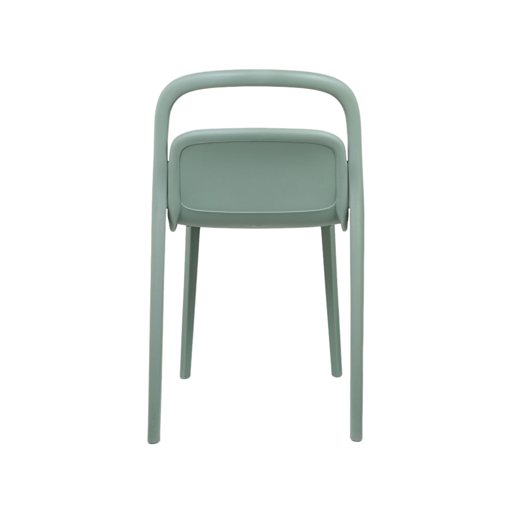 Milan PVC Cafe Chairs Premium in Grey Color