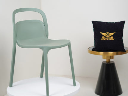 Milan PVC Cafe Chairs Premium in Grey Color