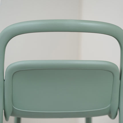 Milan PVC Cafe Chairs Premium in Mint green Color