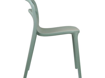 Milan PVC Cafe Chairs Premium in Grey Color