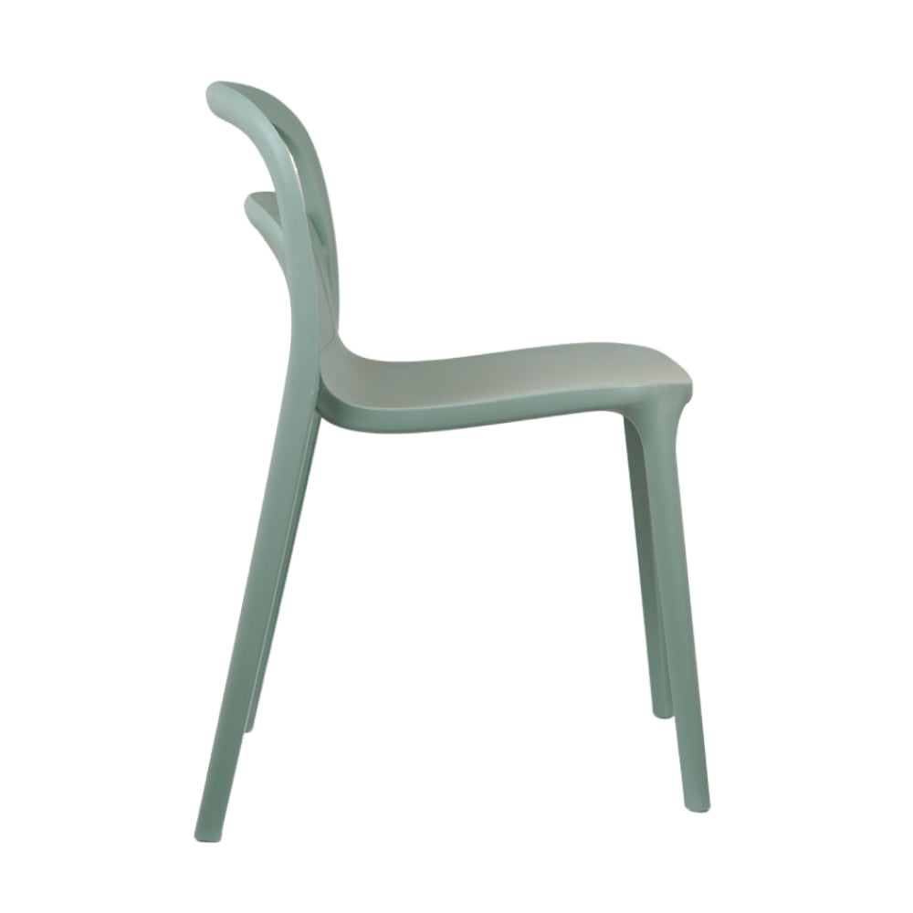Milan PVC Cafe Chairs Premium in Grey Color