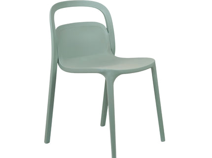 Milan PVC Cafe Chairs Premium in Grey Color