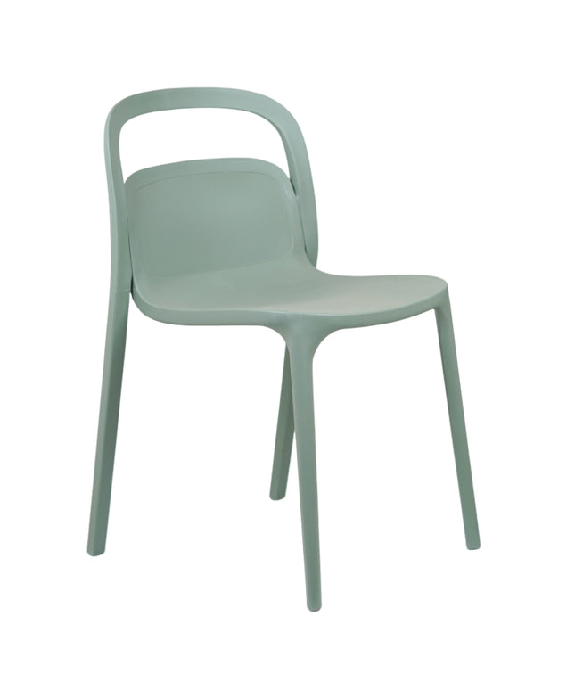 Milan PVC Cafe Chairs Premium in Grey Color
