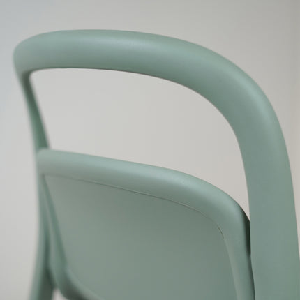Milan PVC Cafe Chairs Premium in Mint green Color