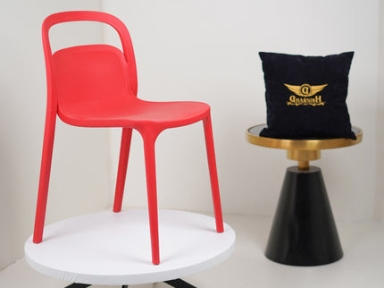 Milan PVC Cafe Chairs Premium in Red color