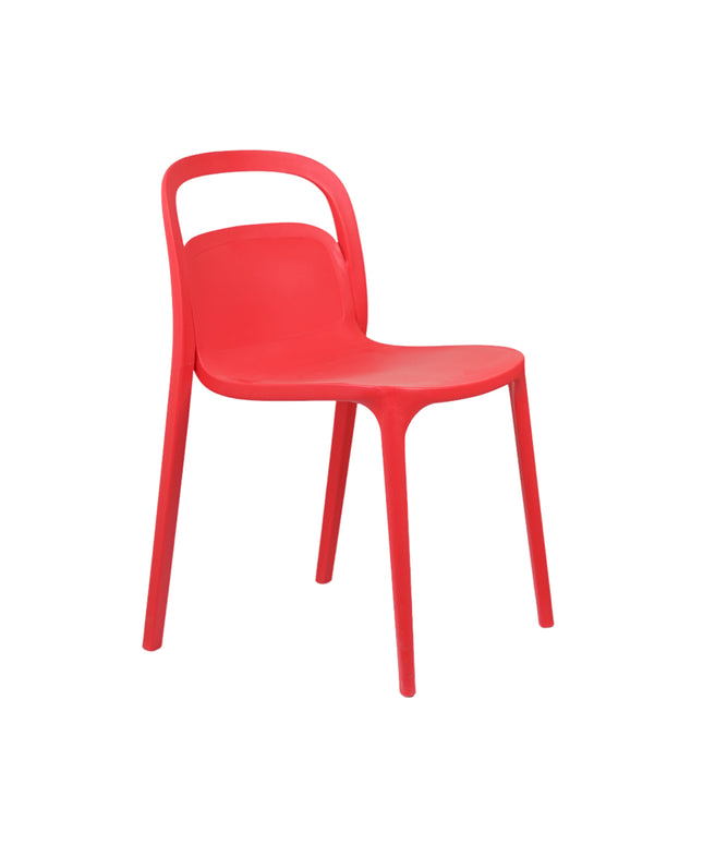 Milan PVC Cafe Chairs Premium in Red color