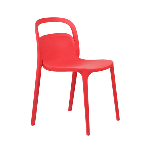 Milan PVC Cafe Chairs Premium in Red color