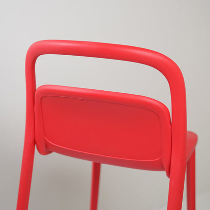 Milan PVC Cafe Chairs Premium in Red color