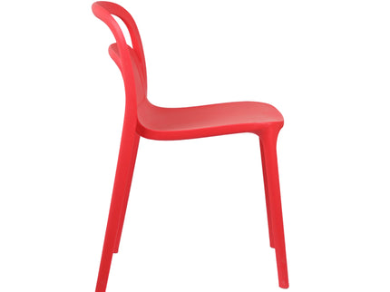 Milan PVC Cafe Chairs Premium in Red color