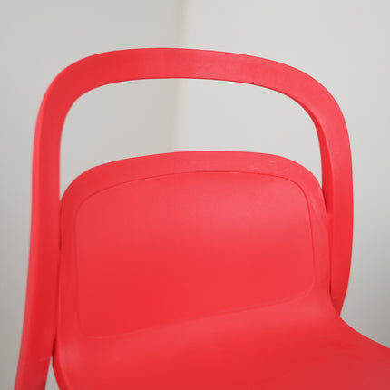 Milan PVC Cafe Chairs Premium in Red color
