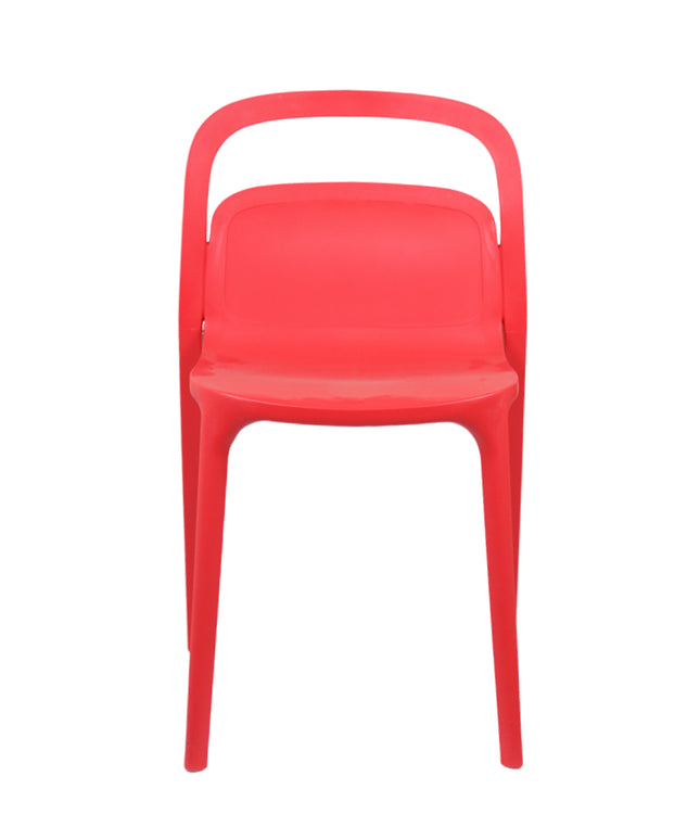 Milan PVC Cafe Chairs Premium in Red color
