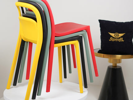 Milan PVC Cafe Chairs Premium in Red color