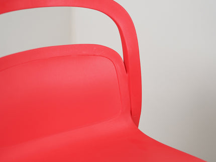Milan PVC Cafe Chairs Premium in Red color