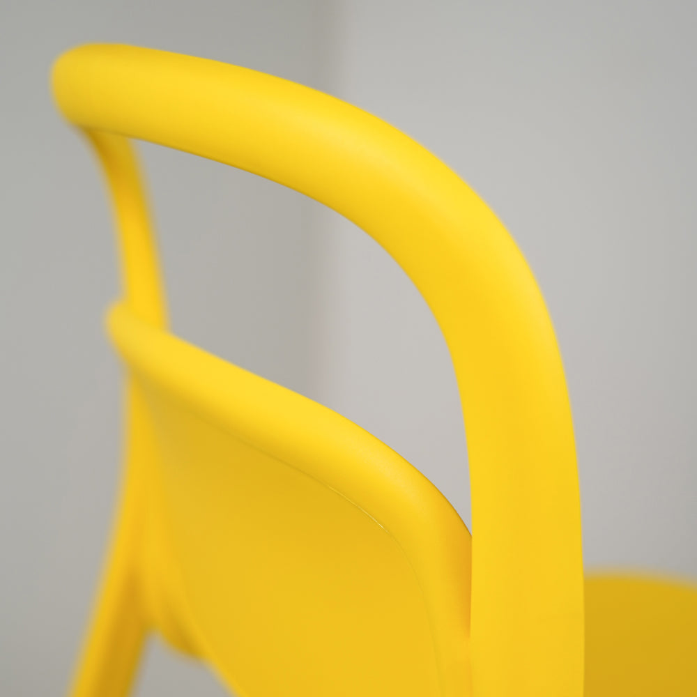 NEW Milan PVC Cafe Chairs Premium in Yellow color