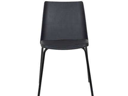 Nato Black PVC Cafe Chair with Cushion