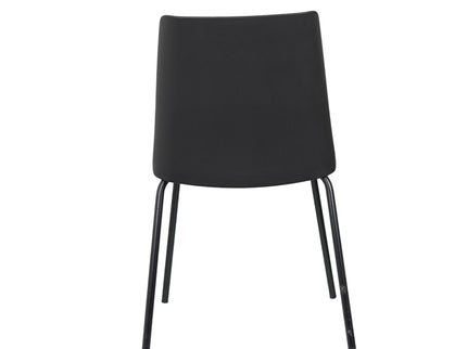 Nato Black PVC Cafe Chair with Cushion