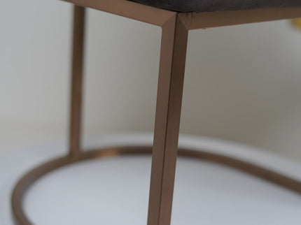 OG Dining Chairs With PVD Rose Gold Dark Grey