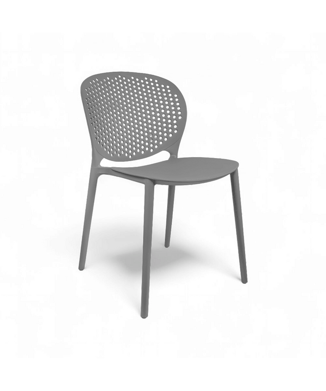 Holeback PVC Grey Chair