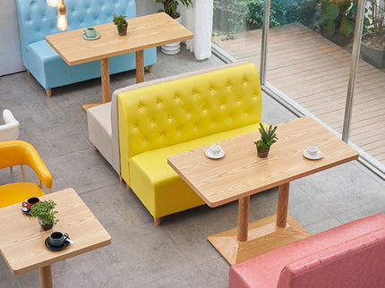 Omega Yellow 2 Seater Restaurant Booth