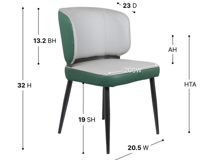 Opera Luxry Dining Chair for Premium Lounges and Restaurants Green Color