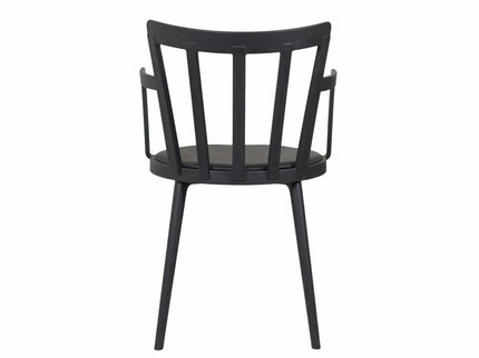 Pacify Black PVC Cafe Chair With Cushion