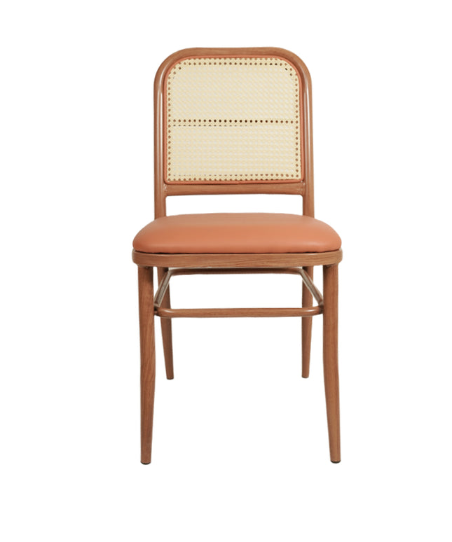 Peru Dark Metal Cane Restaurant Chair