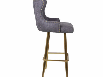 Polar Bar Chair With Gold Finish Metal Legs