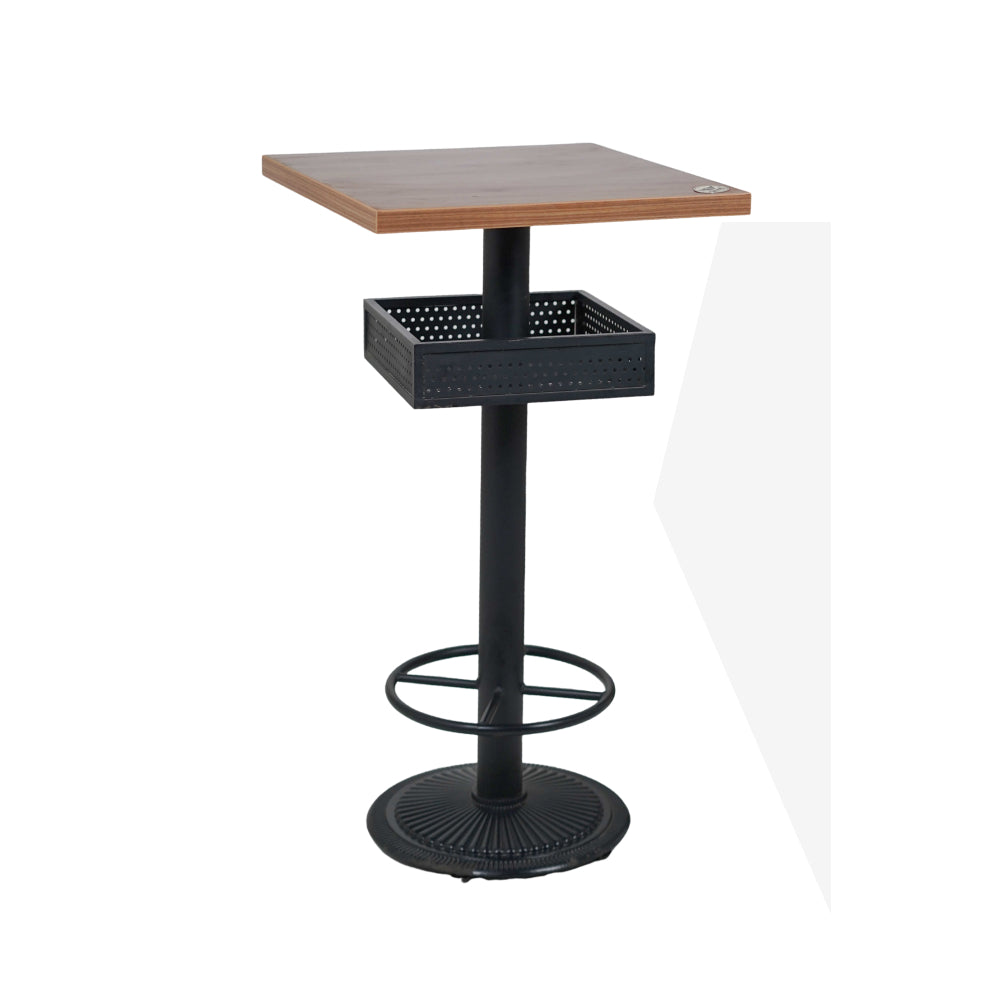 Basket Bar Height Restaurant Table With Walnut Top