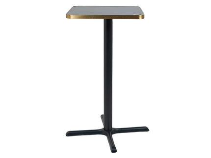 Precast Plus Bar Table Base Tile Top With Gold Metal Edge Banding