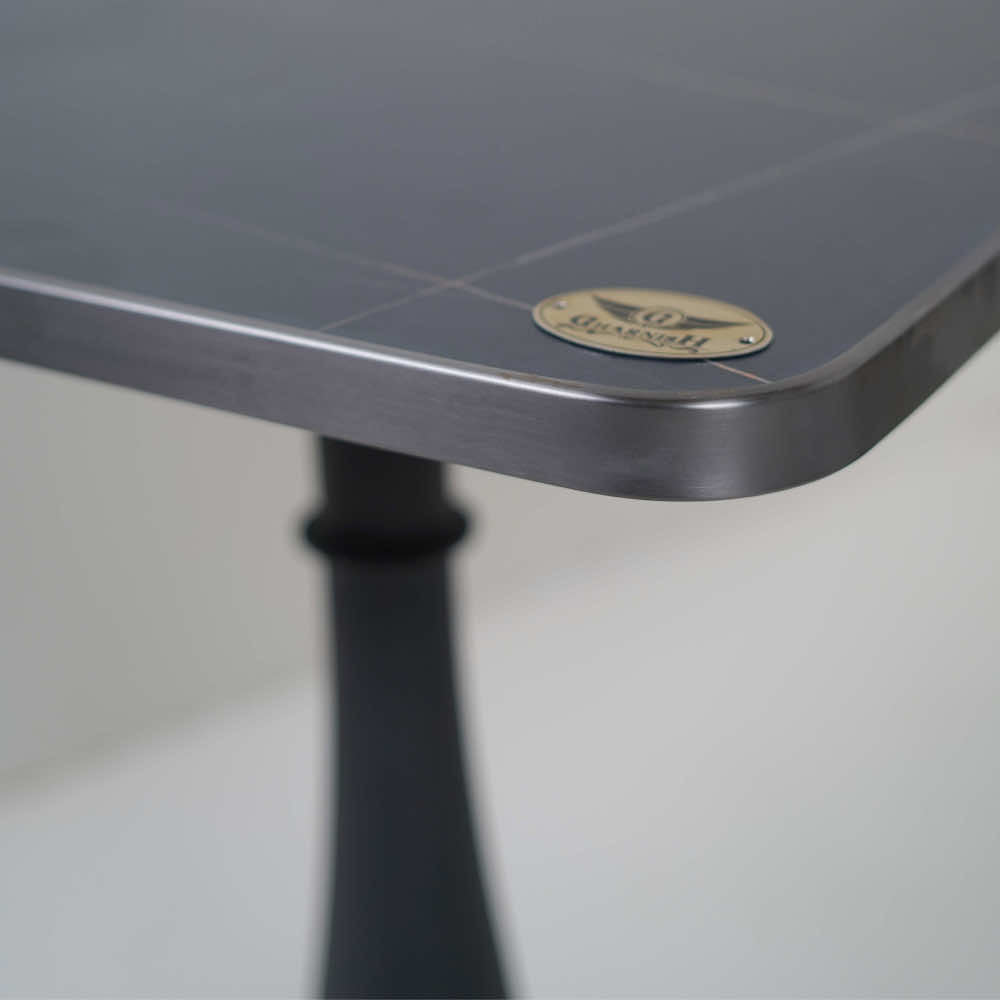Precast Table Base Tile Top With Grey Edge Banding