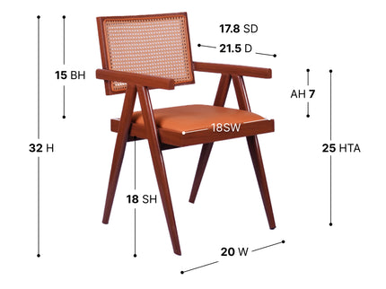 Rattan Box Metal Restaurant Chair