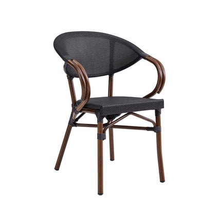 Saga Wooden Finish Aluminium Outdoor Chair