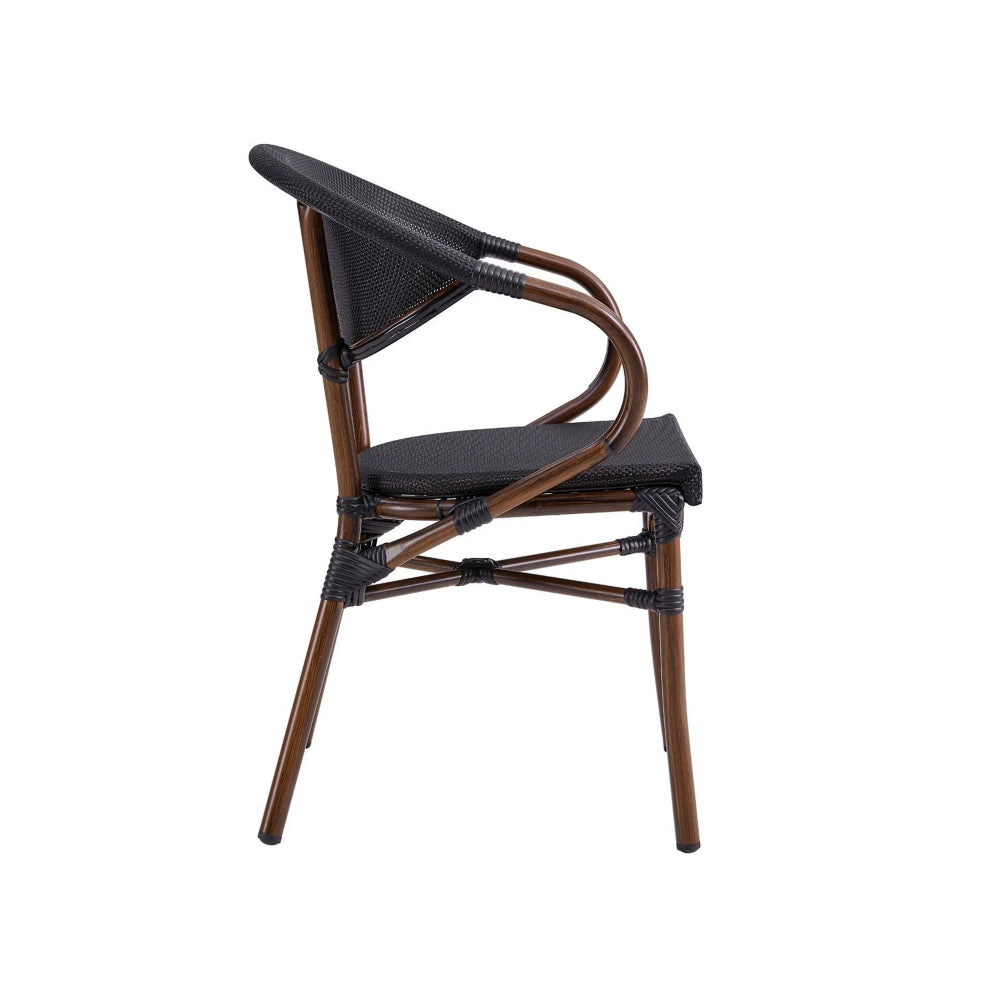 Saga Wooden Finish Aluminium Outdoor Chair