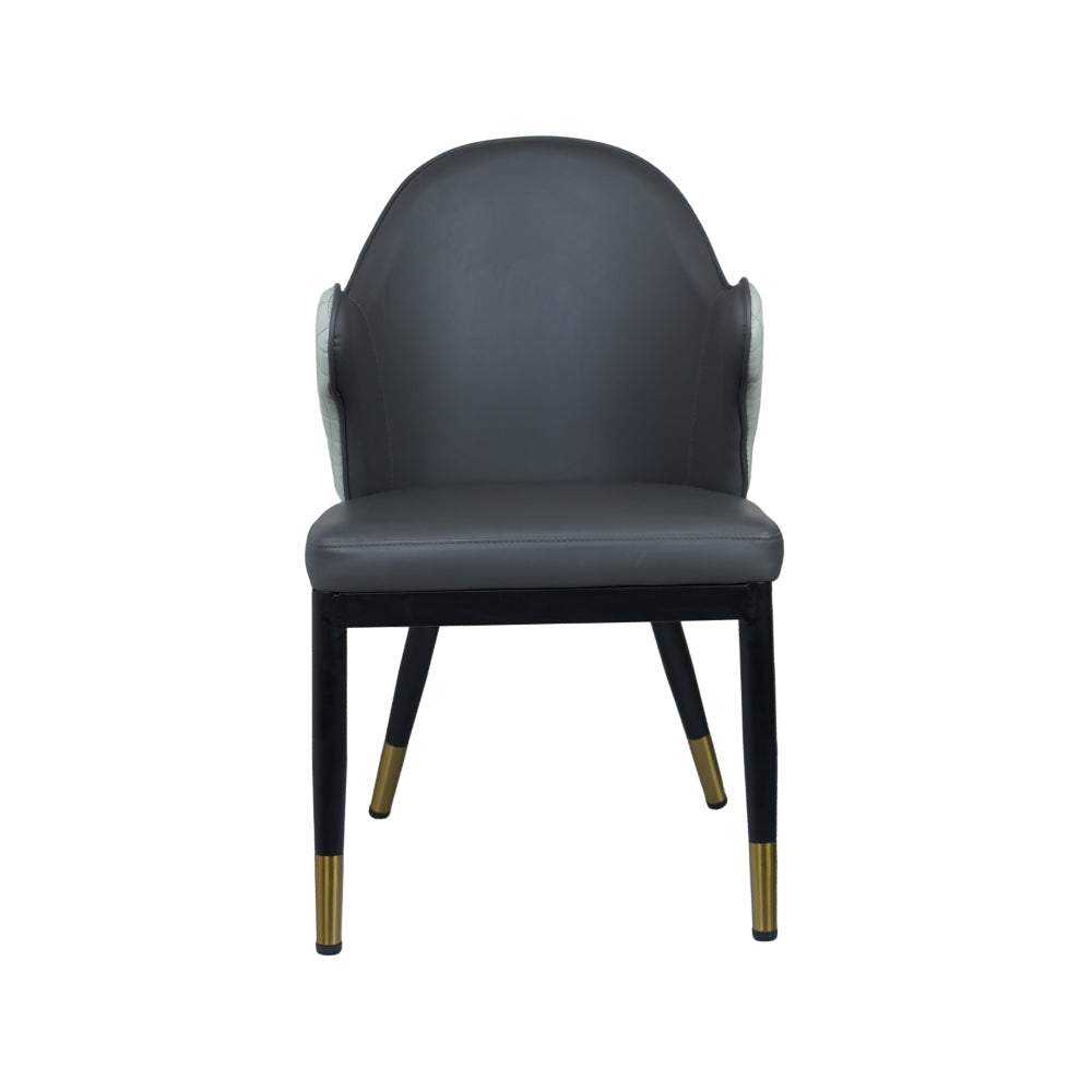 Savy Grey Leather Dining Chairs for Restaurant