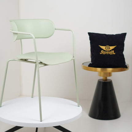 Siren Mint green Metal Cafe Chair