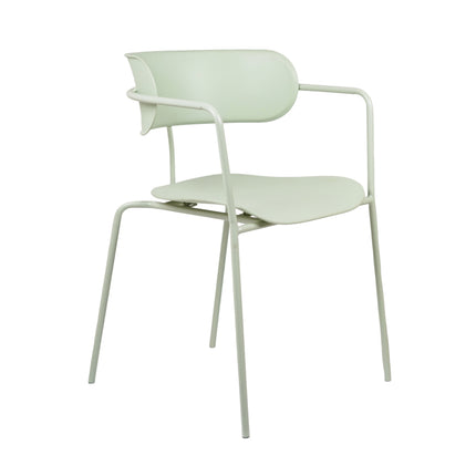 Siren Mint green Metal Cafe Chair