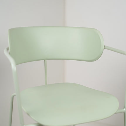 Siren Mint green Metal Cafe Chair