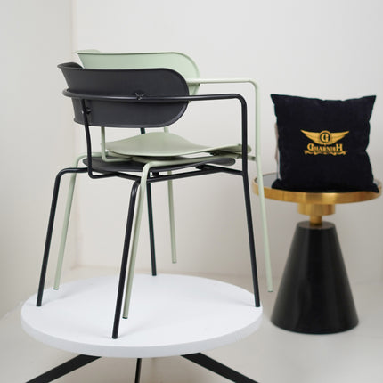 Siren Mint green Metal Cafe Chair