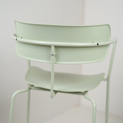Siren Mint green Metal Cafe Chair