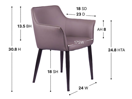 Skyla Grey Restaurant Chair