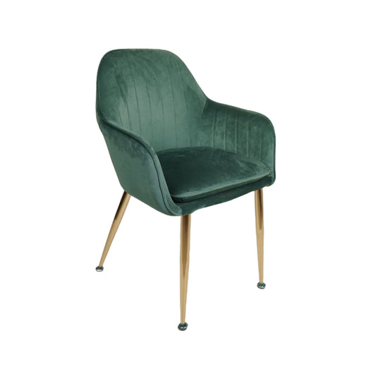 Stripe Green Restaurant Chair