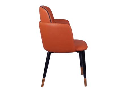 Suit Double Back Tan Color Leather Dining Chair Imported