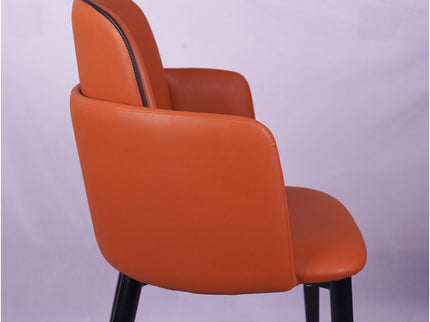 Suit Double Back Tan Color Leather Dining Chair Imported