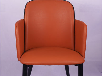 Suit Double Back Tan Color Leather Dining Chair Imported