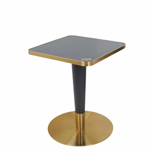Vally Gold Table Base Tile Top With Golden Edge Banding
