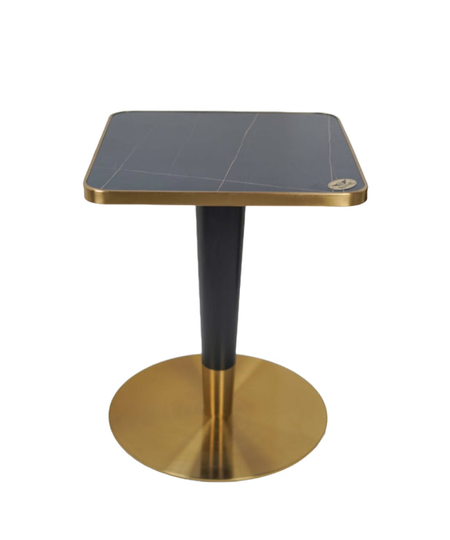 Vally Gold Table Base Tile Top With Golden Edge Banding
