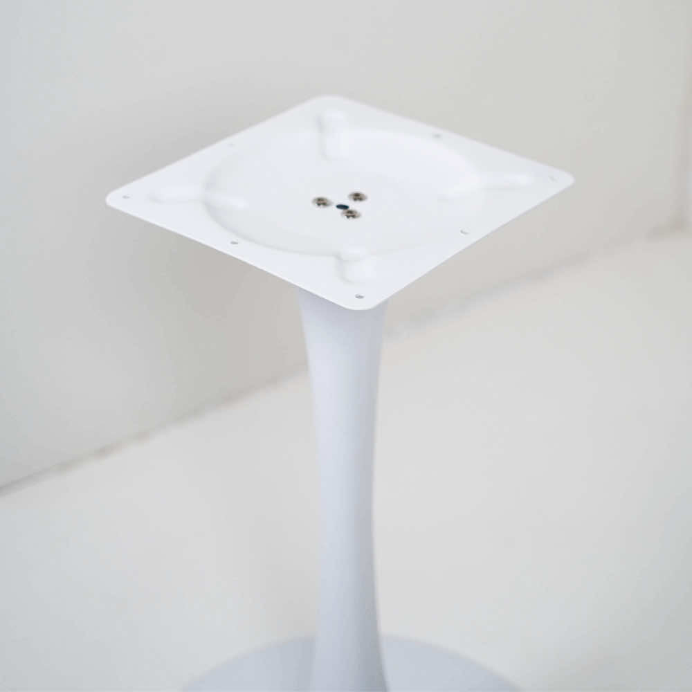 2 Seater White Pole Table With Designer Top