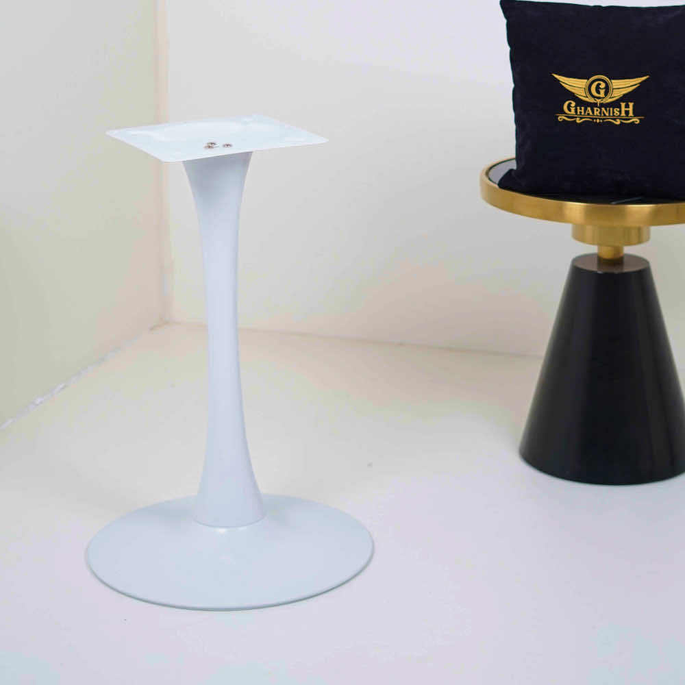 Pole Base Table Buy White Pole Restaurant Table Base at Wholesale Price in India – Gharnish